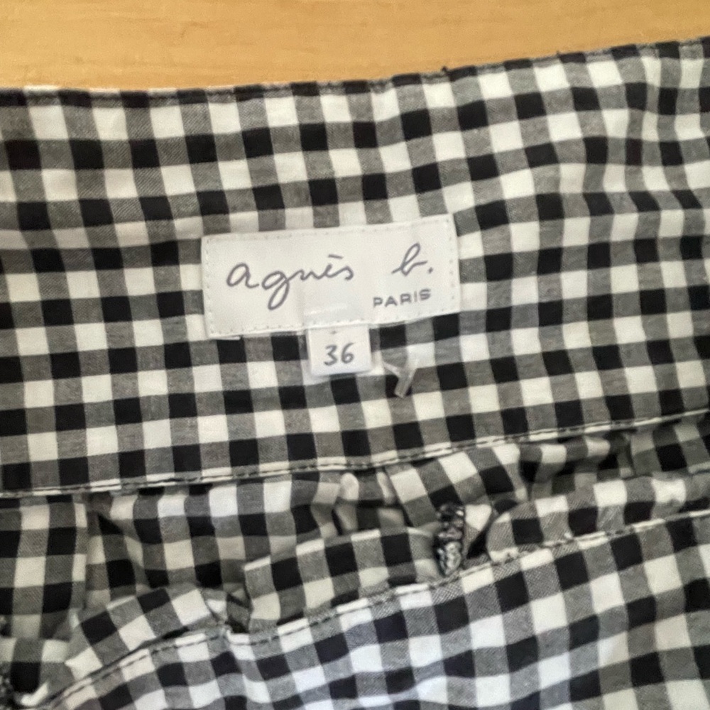 Black and White Gingham Pleated Maxi Skirt - Picture 3 of 6